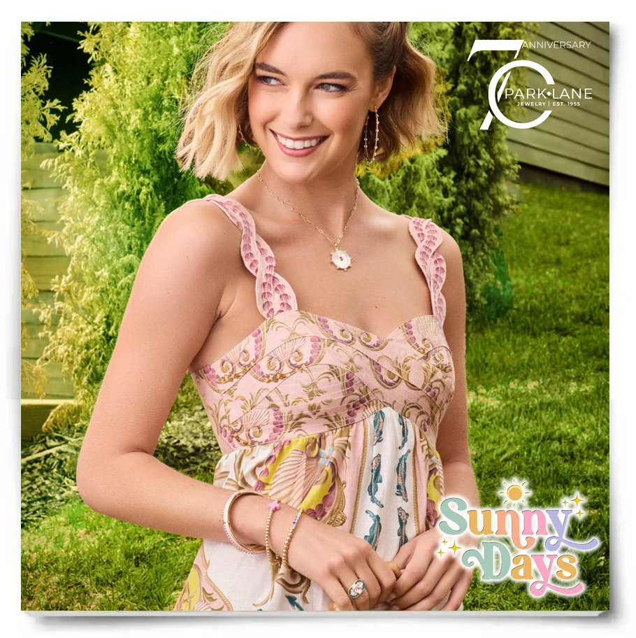 Model in a floral dress